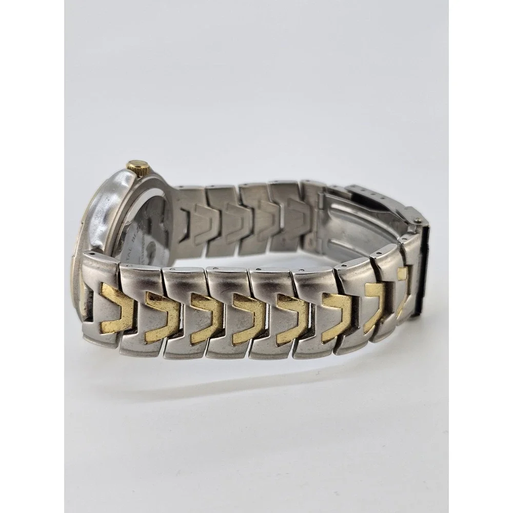 Men's Analog Watch 38MM‎ Gray Dial Date Two Tone Bracelet Band 6.5